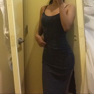 Grey knit dress